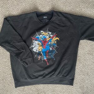 Boxlunch Marvel Spiderman Black Sweatshirt